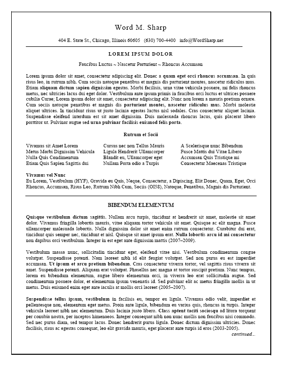 Dallas resume