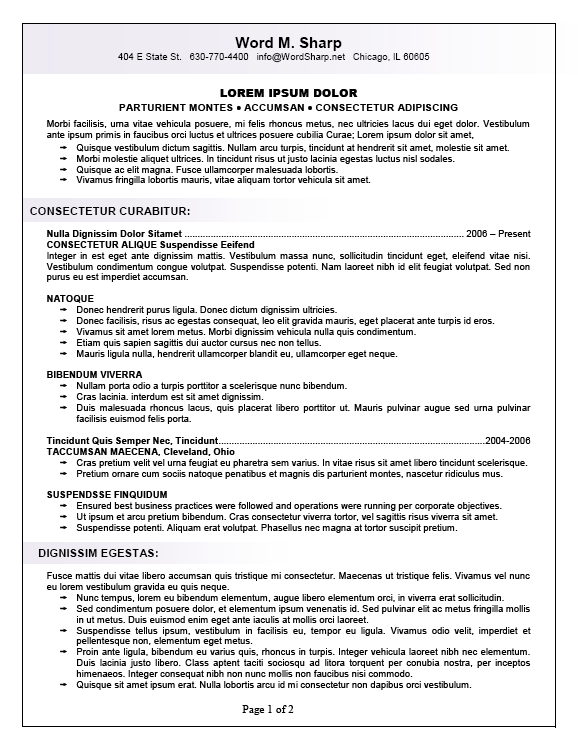 Sydney resume